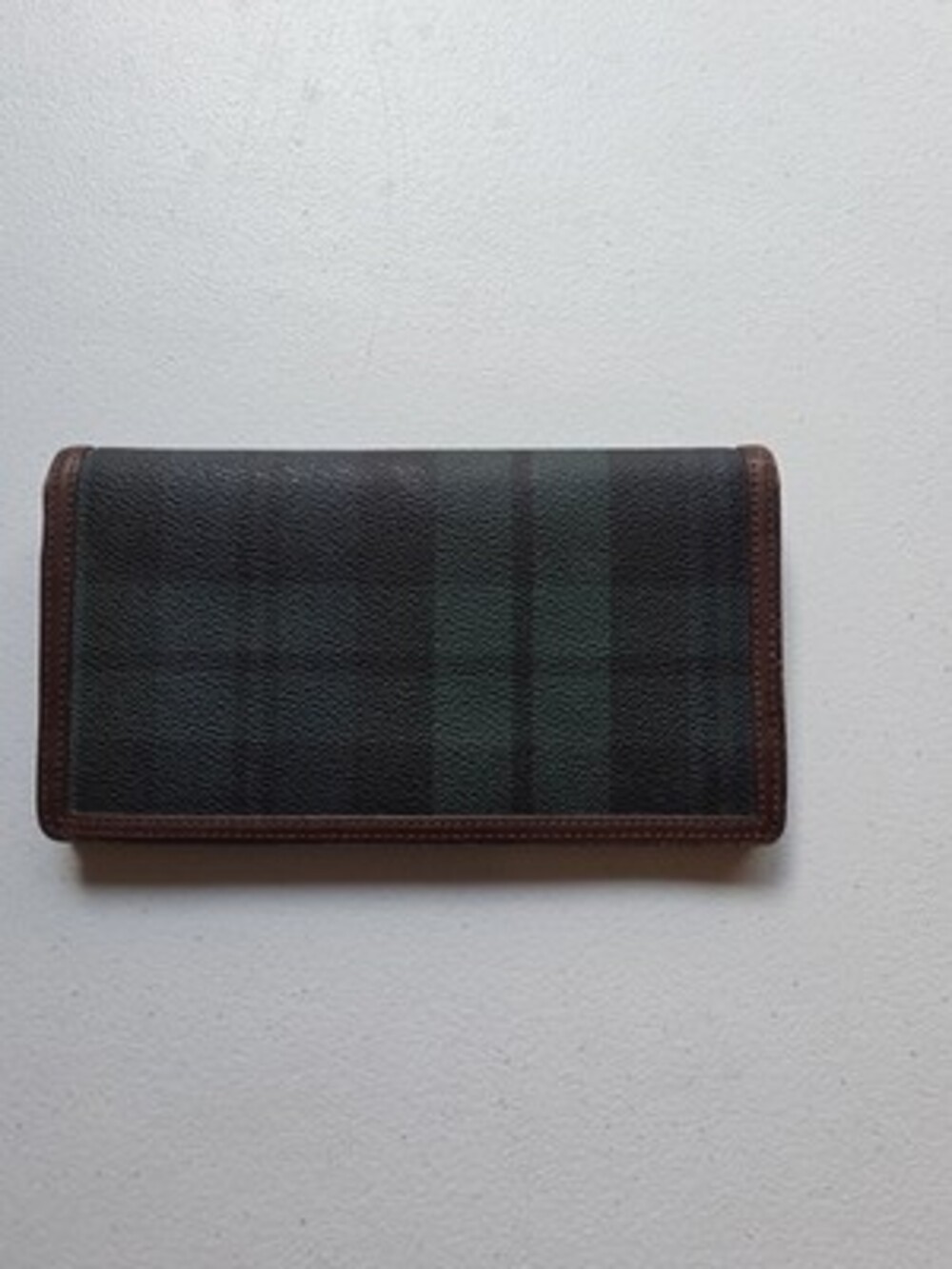 Vintage 90’s Polo Ralph Lauren Blackwatch Tartan Plaid Leather Wallet Checkbook - Picture 2 of 6